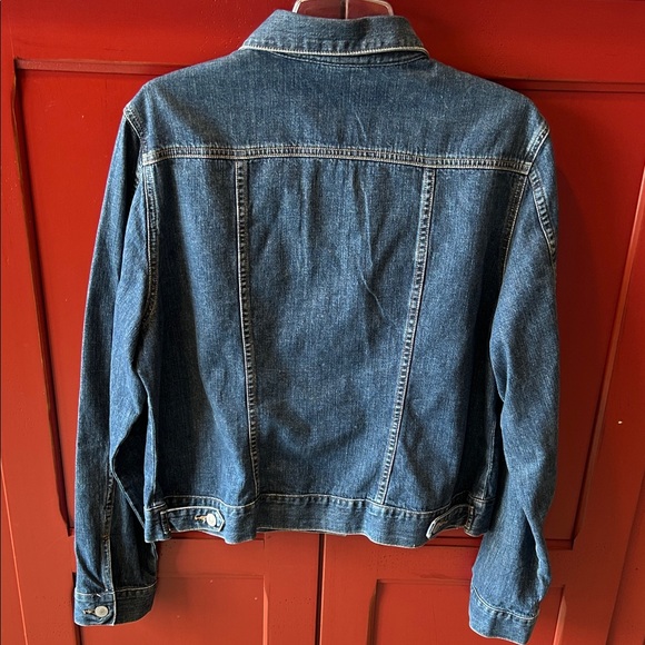 Lands' End Dark Blue Denim Jacket - Size L (14/16) - Picture 6 of 8